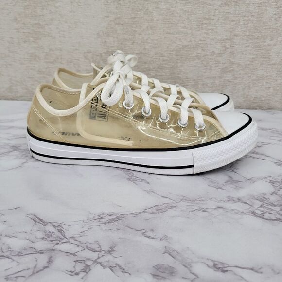 Converse Clear Plastic PVC Sneakers Women's Size 7 - Picture 1 of 14